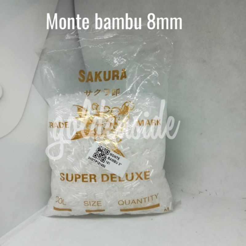 Monte Bambu panjang 8mm per 10gram