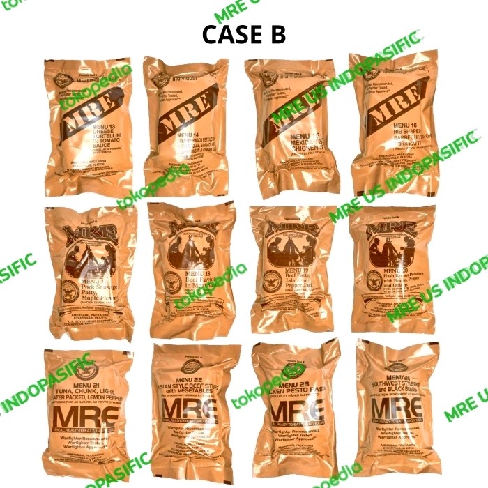 

MRE Amerika Ransum Tentara case B menu 13-24