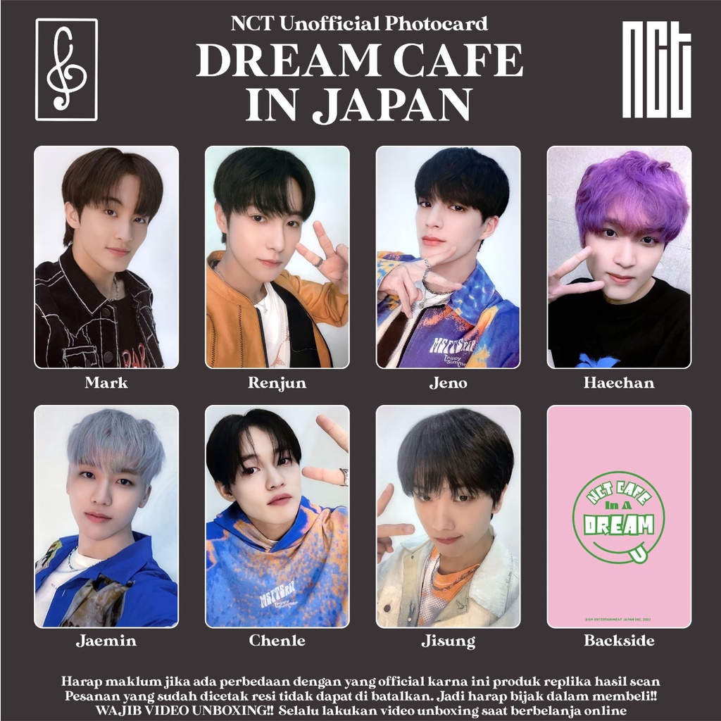 [REPLIKA NCT DREAM] PHOTOCARD DREAM CAFE IN JAPAN UNOFFICIAL