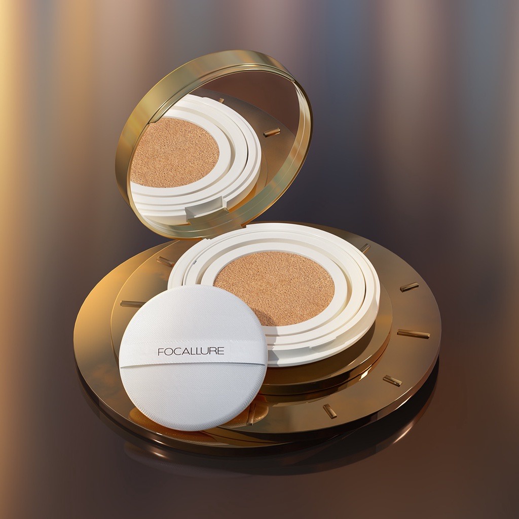 FOCALLURE Poreless BB Cushio Foundation Full Coverage Waterproof Foundation #GoldenAge FA198