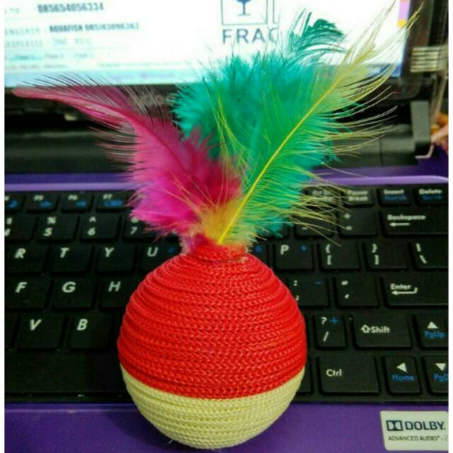 Mainan Kucing Bola Bulu - Mainan Anak Kucing Bola