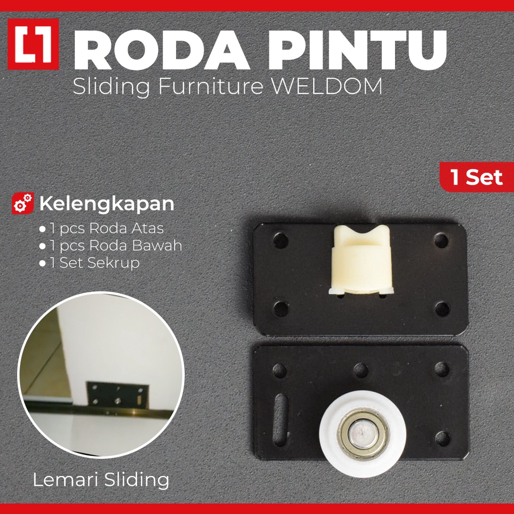 Roda Pintu Lemari Furniture Geser Sliding SD 380 - Weldom