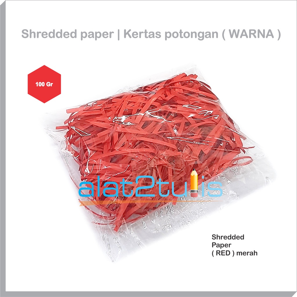 

Shredded paper | Kertas potongan Kertas isi kado gift | 100 gr WARNA