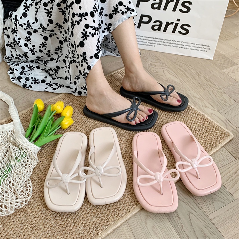 Grosir - S1052 Sandal Pita Korea / Sandal Jepit Model Pita / Sandal Jepit Jelly / Sandal Pita / Sandal Wanita Ala Korea