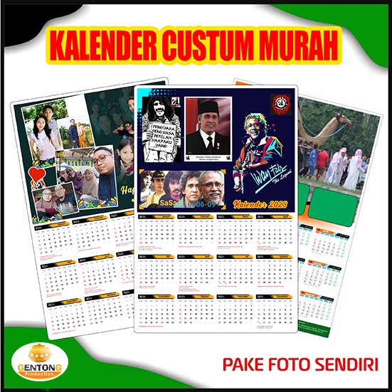 Kalender Murah | Kalender Dinding | Cetak Kalender | Kalender Islami | Kalender Foto | Cetak Poster Kalender | ukuran besar 35x50cm free design 1 jam jadi