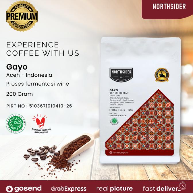 

[BISA COD] BIJI KOPI ARABIKA GAYO WINE NATURAL - 200GR NORTHSIDER COFFEE