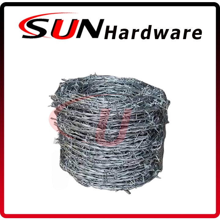 Kawat Duri Pagar Galvanis 4 kg Rol Pengaman Dinding Tembok Wall Spike