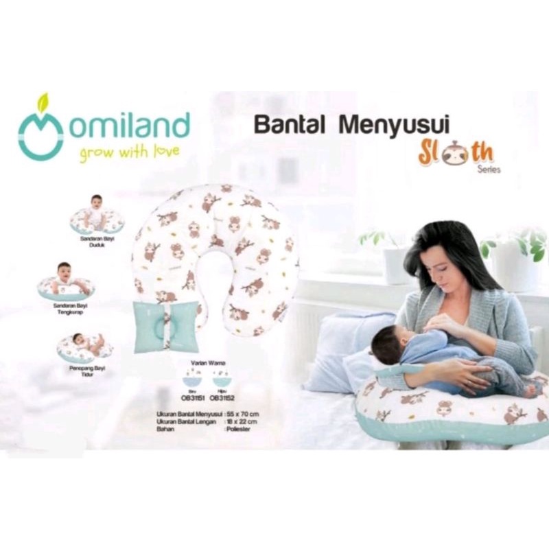 Baby Joy Nursing Pillow Bantal Menyusui (Dengan Gasper) + Free Bantal Lengan Peang Little Forest Series BJB 2004 / Omiland ( Rainbow / Panda / Cactus / Zebra / Alpaca / Sloth / Sailor )