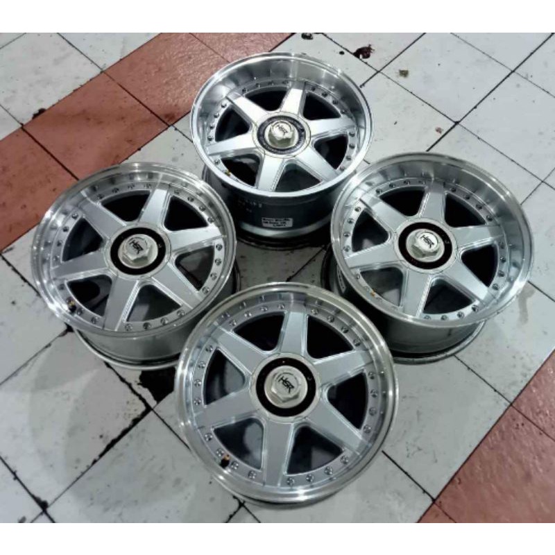 Velg Mobil Bekas Hsr Hoshi Ring 16x8/9 Pcd 4x100/114 Buat Jazz Vios Yaris Mobilio Ford fiesta KIA RI