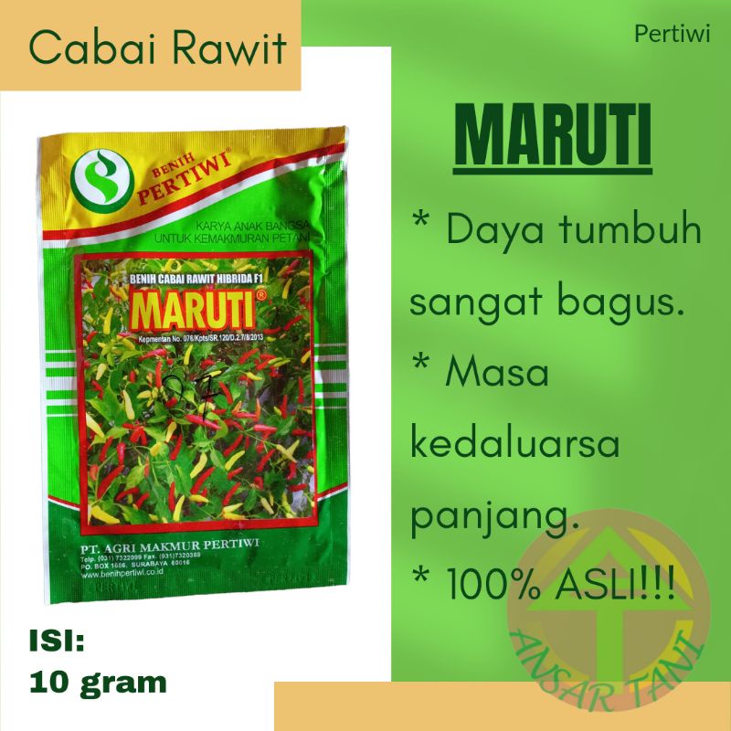 Bibit Cabai Rawit MARUTI 10 gram Benih Unggul Pertiwi