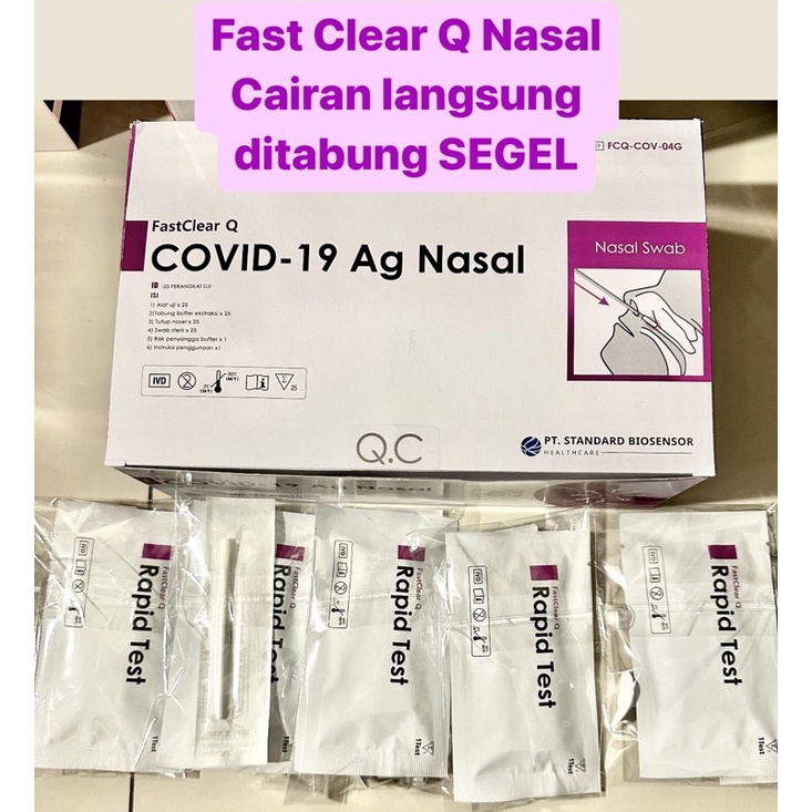 Jual FastClear Q Nasal Swab Antigen Metode Nasal Shopee Indonesia