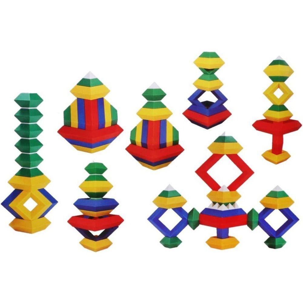 Mxbeauty Piramida Blok Bangunan Set Anak Hadiah Anak Piramid Manusia 3D Puzzle Mainan Kecepatan Kubus Set Menara Mainan Edukasi Blok Bangunan Square Building Block Toys