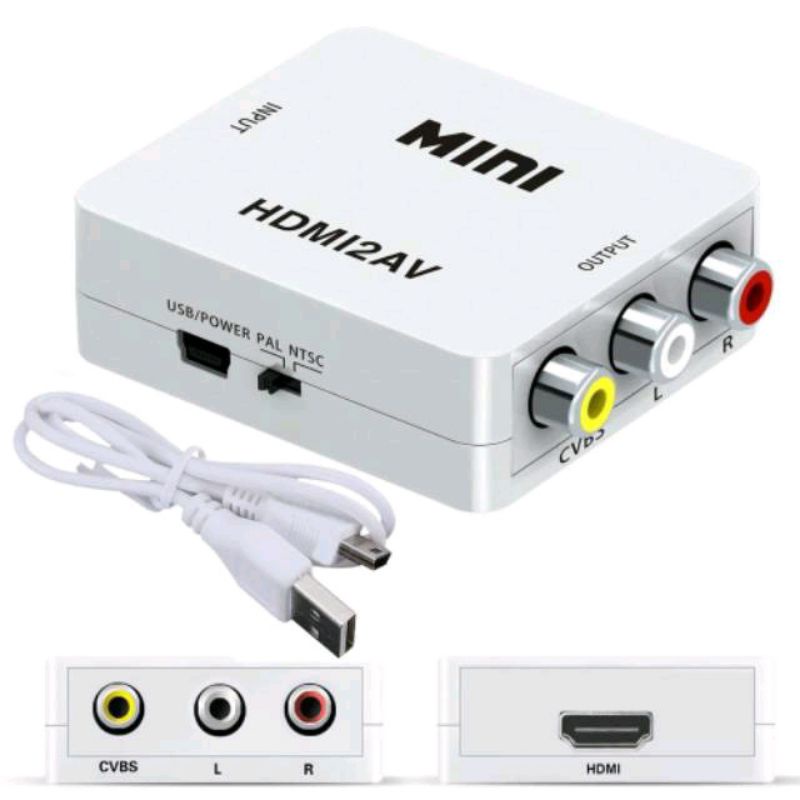 [COD] PAKET UNTUK LAPTOP PS3 STB KE TV TABUNG / KABEL RCA TO RCA 3 KE 3 1.5M / CONVERTER HDTV TO AV RCA