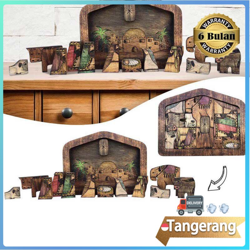 Nativity Puzzle Wooden Jesus Puzzles Puzzle Game Kids Desk Figurine