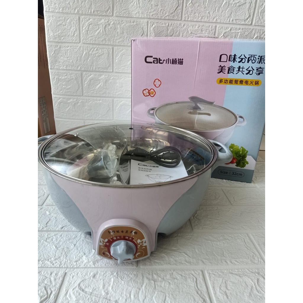 ♫ Megata ♫ LS-1880 Panci Multi Purpose Cooking Pot 2 Partitions 32cm 1350w