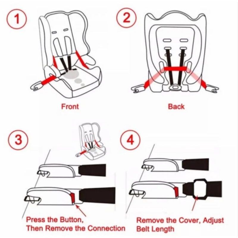 Adjustable Car Baby Safe Seat Strap Isofix Soft Link Belt