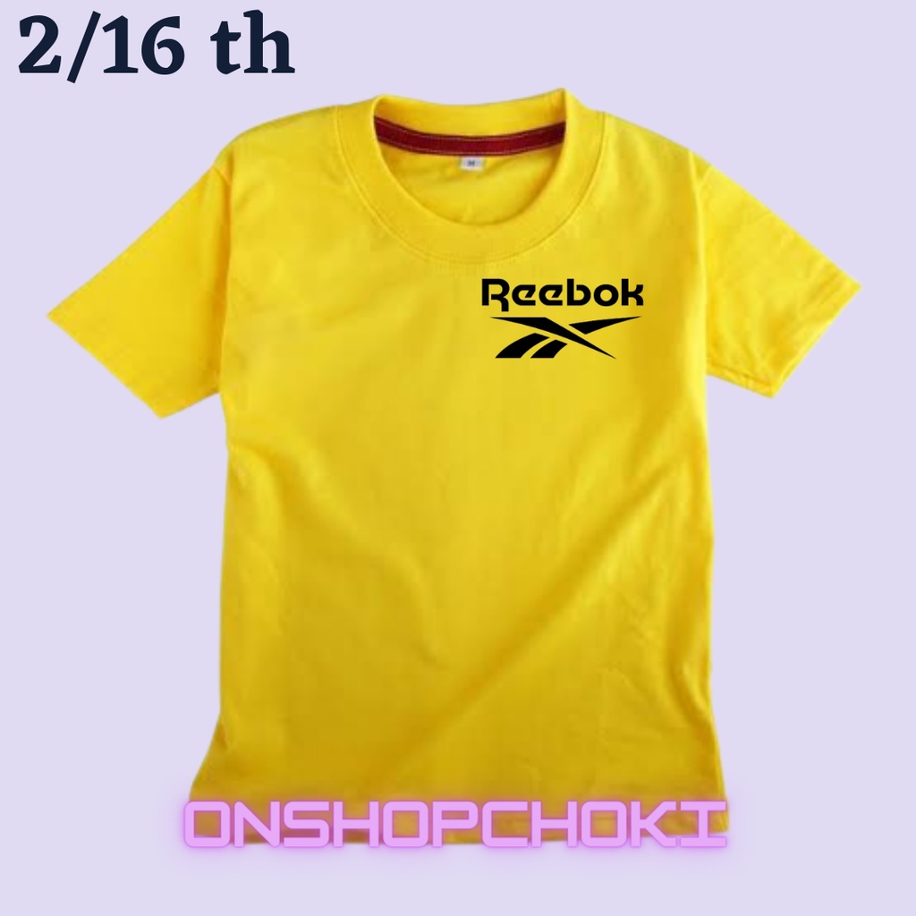 KAOS OBLONG anak-anak cowok/cewek LOGO &lt;REEBUKK&gt; UNISEK UMUR 2/16 Kaos oblong pakaian anak-anak