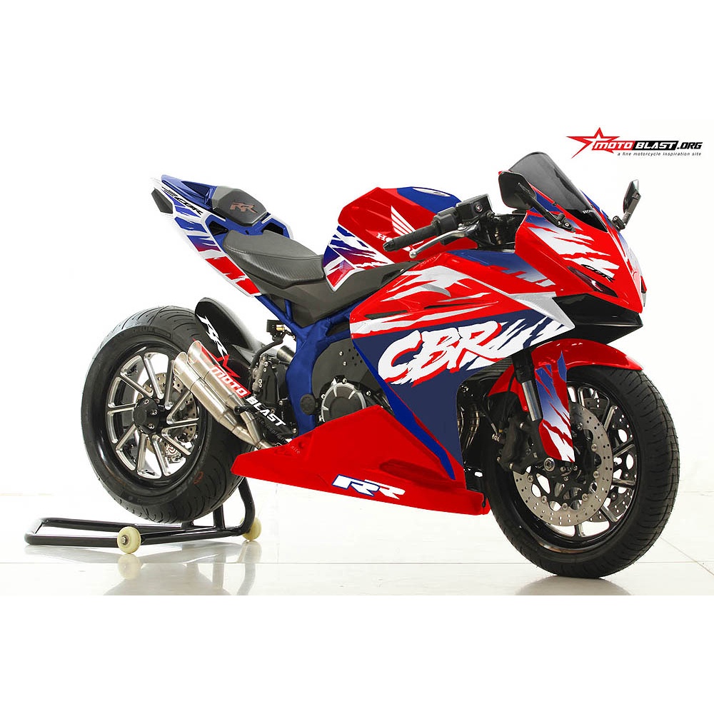 Decal Stiker Full Body Honda CBR250RR Red RWB Old School Motoblast