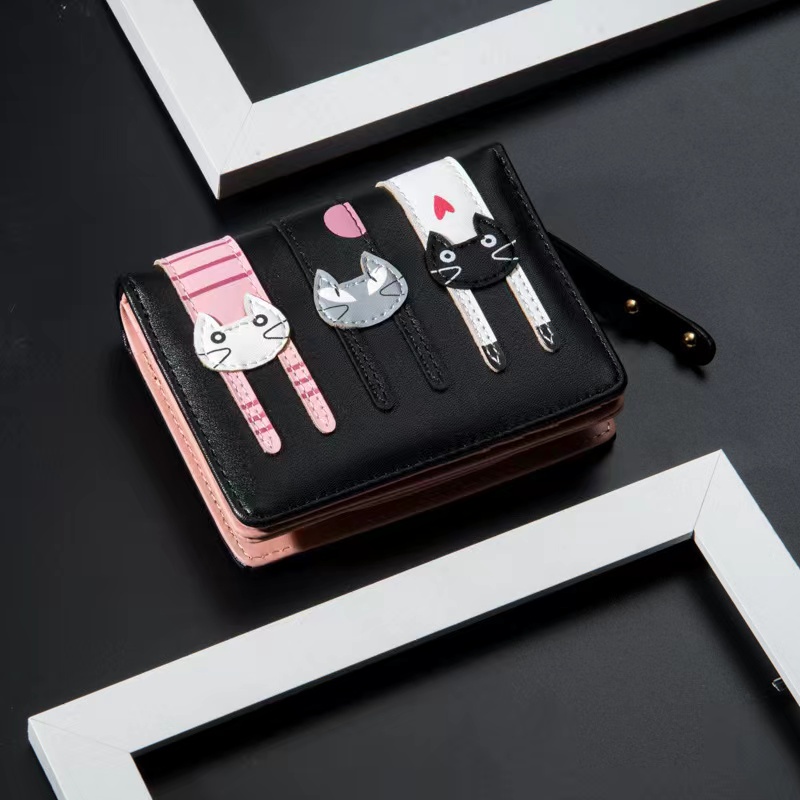 ♥DPS829♥Dompet Wanita Kucing Lucu, Dompet Perempuan Ritsleting Terbaru 2241/2248