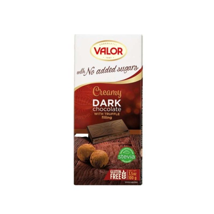 

Valor dark choc w/truffle crmy 100gr