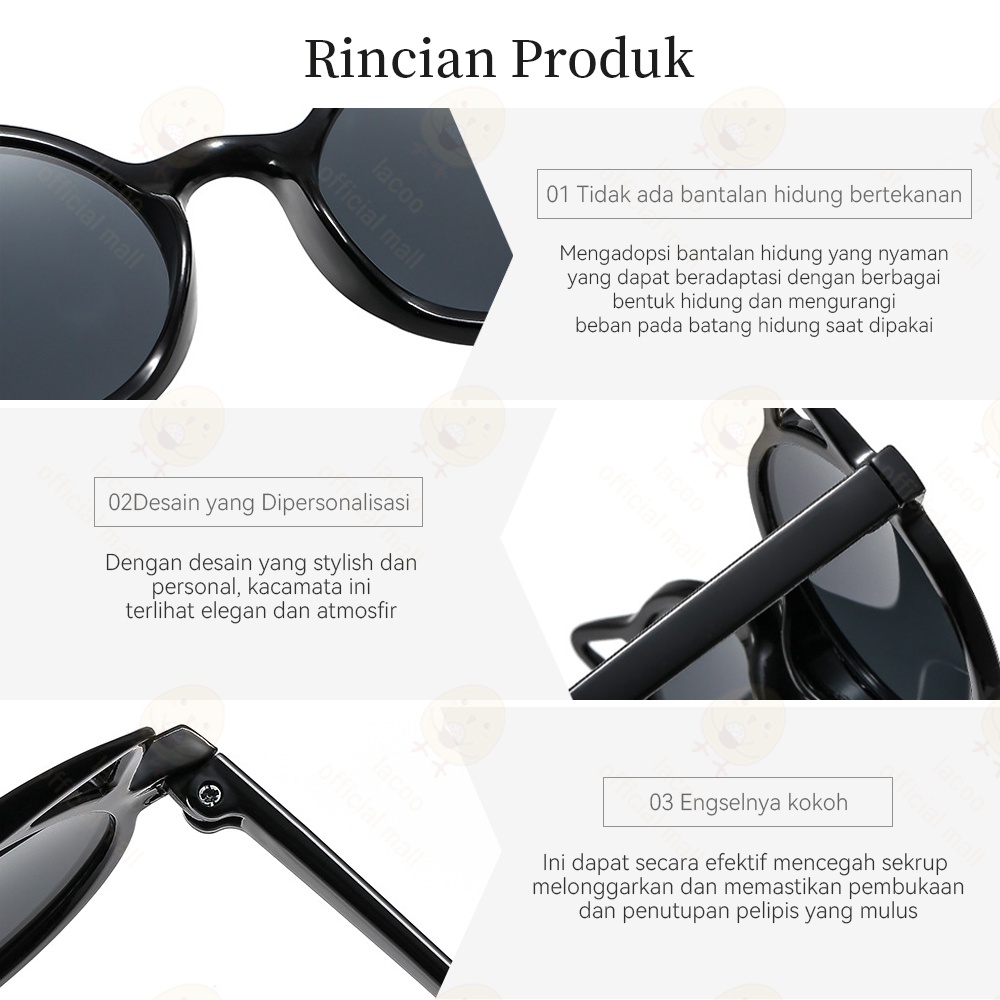 Lacoo Kacamata anak motif telinga kucing Kacamata hitam anak import Kids sunglasses lucu