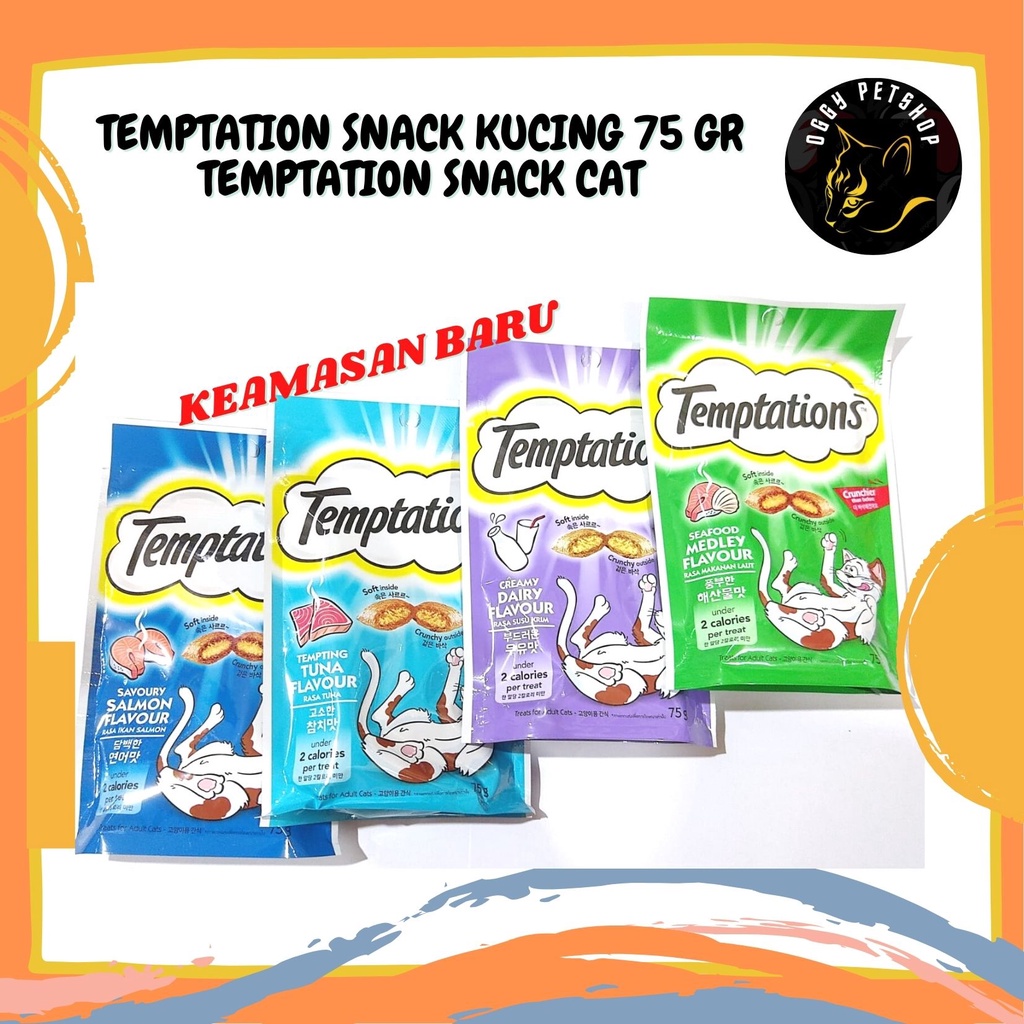 Temptations® Snack Kucing 75g Temptation Snack Cat