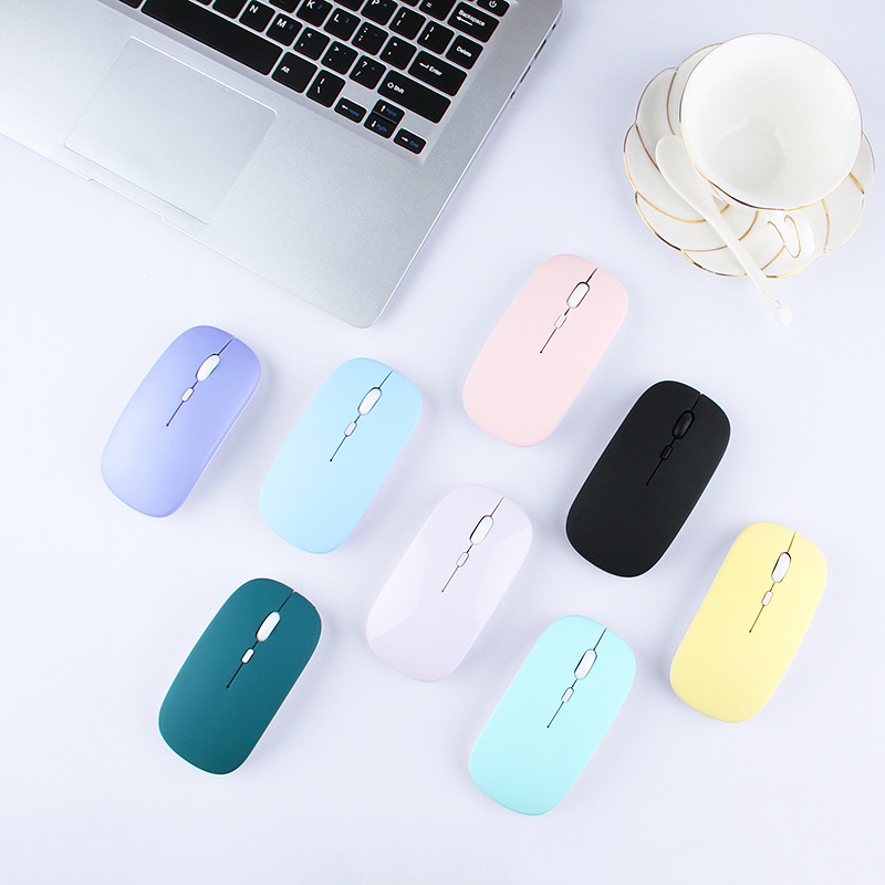 Wireless Mouse Mute Slim Mice Universal untuk Tablet Laptop &amp; Smart Phone