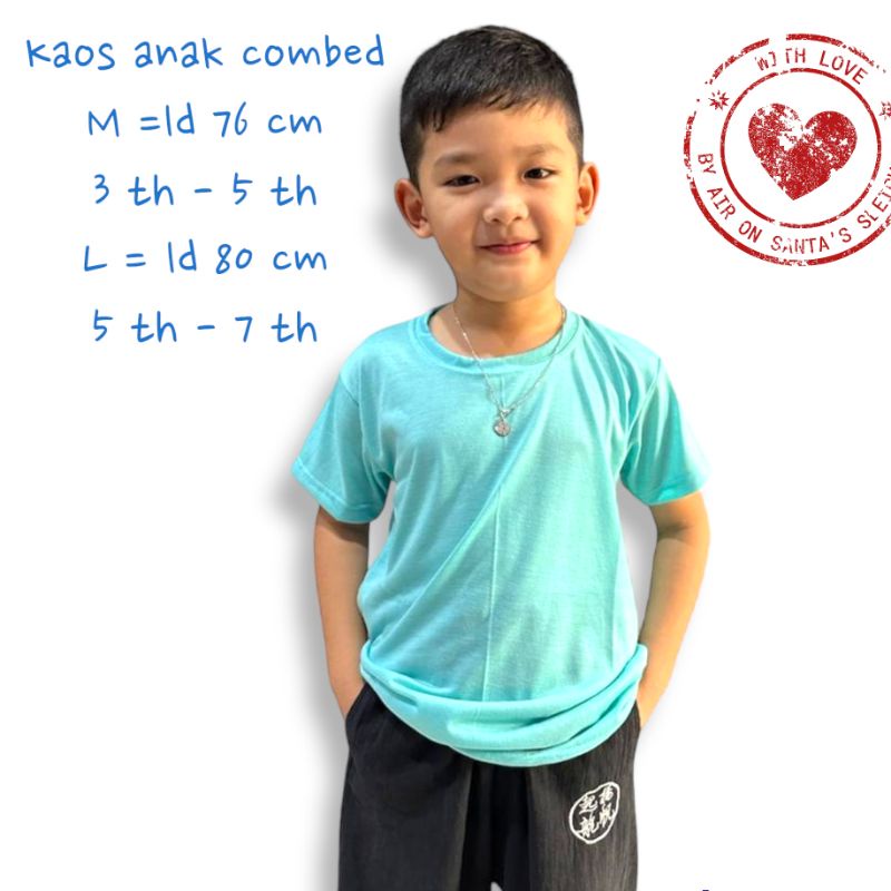 atasan kaos anak/kaos combed anak