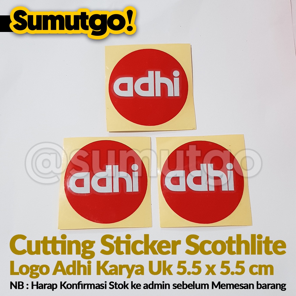 Cutting Sticker Logo Adhi Karya Helm Proyek Safety Stiker Scothlite