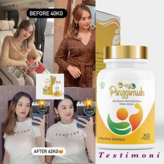 VITAMIN O-AYU // BPOM APPROVED / [TERLARIS] O-Ayu Penggemuk Badan BPOM / Obat Gemuk / Suplemen Pengg