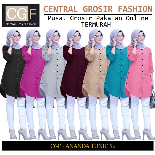 Ananda Tunik S2 - Central Grosir Fashion (CGF) - Ukuran L-3XL - New Arrival