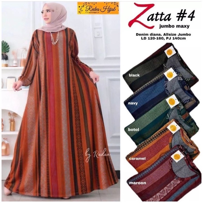 Tiramitsu Jumbo - LD120-130 Gamis Diana Denim Jumbo Bigsize Oversize Bumil / Zatta Jumbo Maxy / R.26 - 025-6533