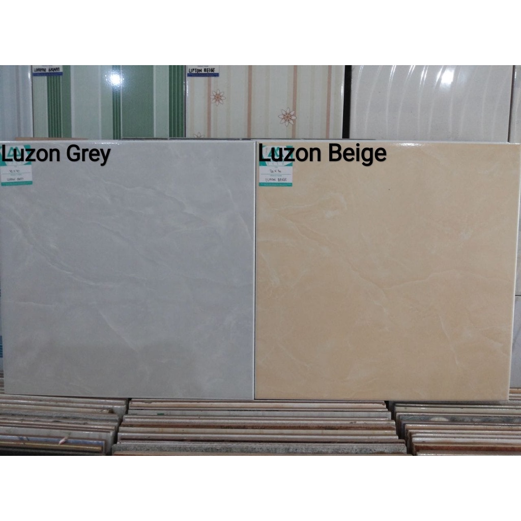 Keramik Mulia 40x40 Luzon Beige dan Grey