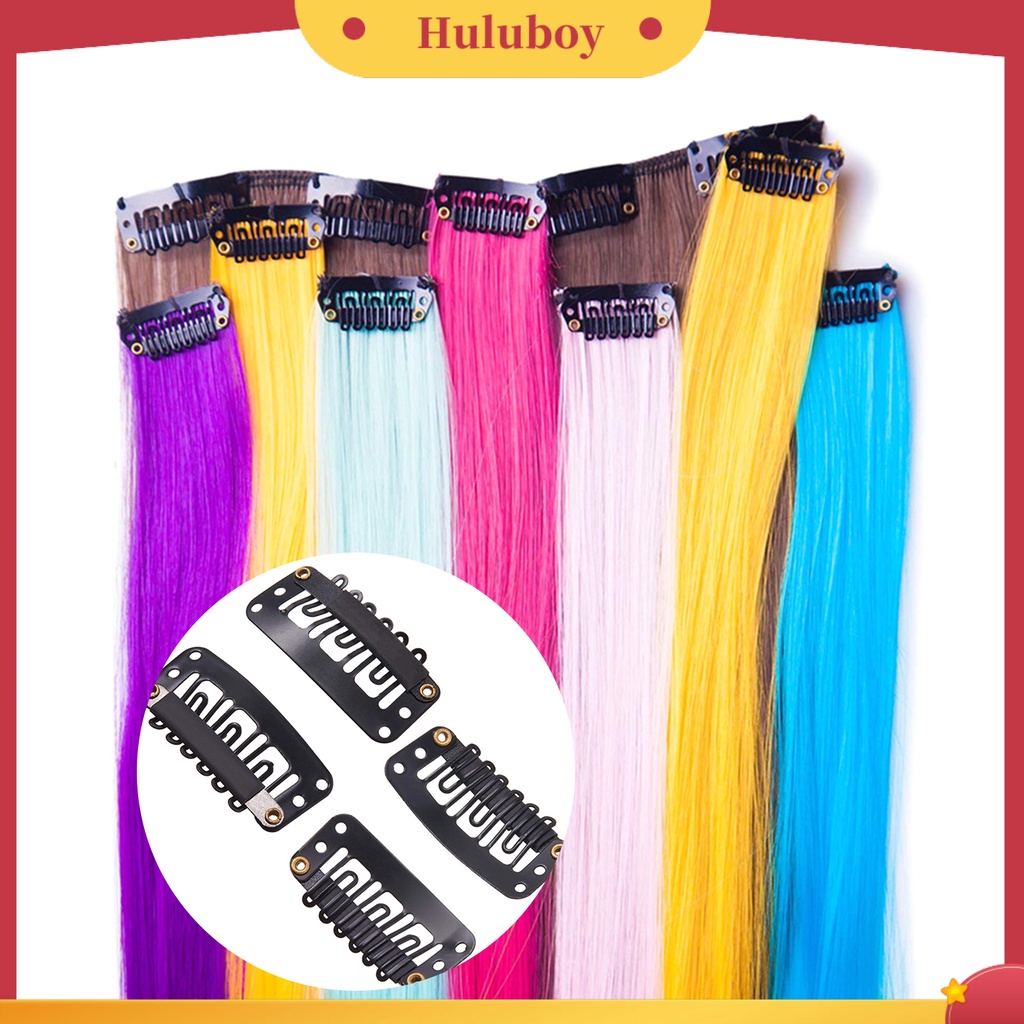 50 Pcs / Set 6 Gigi Klip Ekstensi Rambut Palsu Tidak Terlihat Non slip