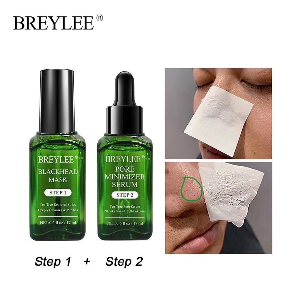 BREYLEE Blackhead Remover Mask Step 1 &amp;Step 2 Set Kit - Pembersih/Pengangkat Komedo &amp; Pengecil Pori-pori (1pc)