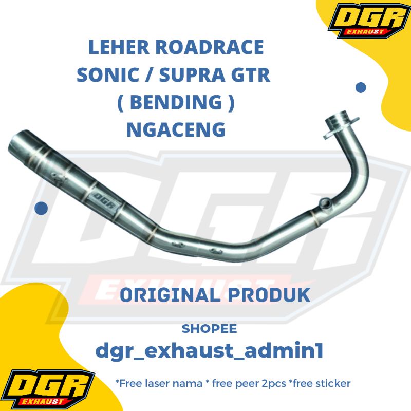 LEHER SONIC ROADRACE (BENDING) : SUPRA GTR NGACENG UNDERBONE KNALPOT DGR