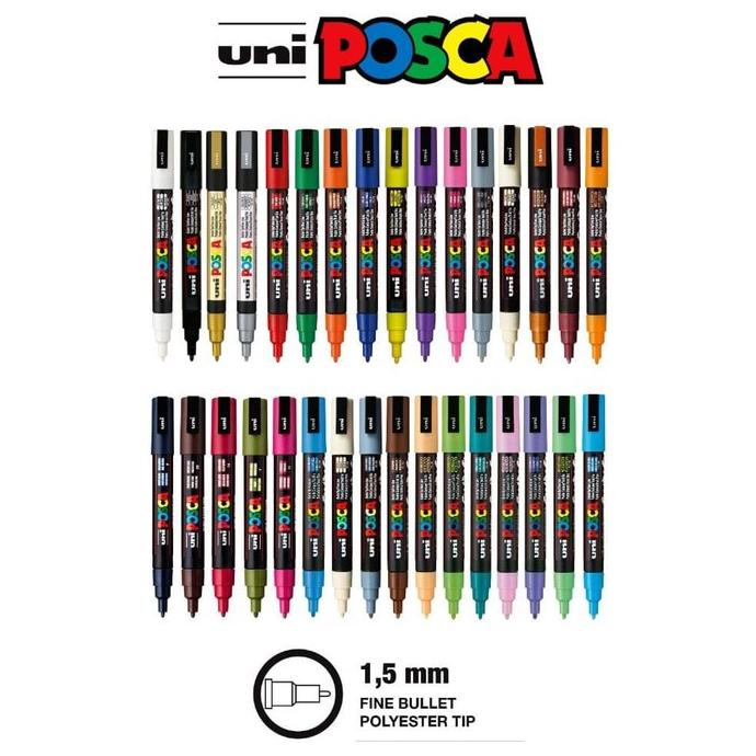 

UNI POSCA PC-3M MARKER PEN (FINE TIP)- VARIAN 1 TERLARISS...,,,,,