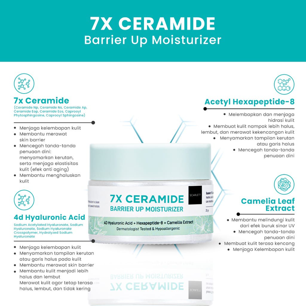 Scarlet 7X Ceramide Barrier Up Moisturizer 20gr