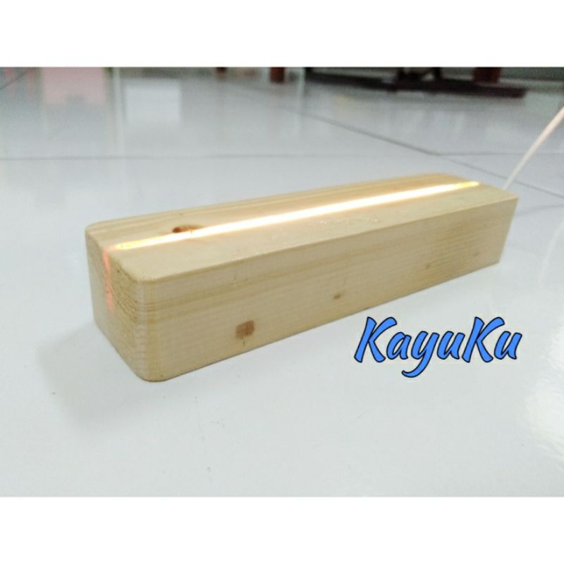 Standing Kayu Acrilic holder A5 / Stand Kayu LED / Tatakan Akrilik Lampu / Standing Akrilik / Duduka