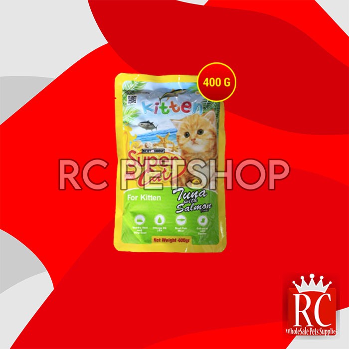 Super Cat Pouch Makanan Basah Kucing Wet Food SuperCat 400 Gram