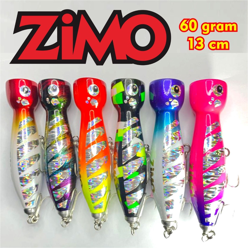 Umpan Popper Zimo 60 Gram + Treble 1/0