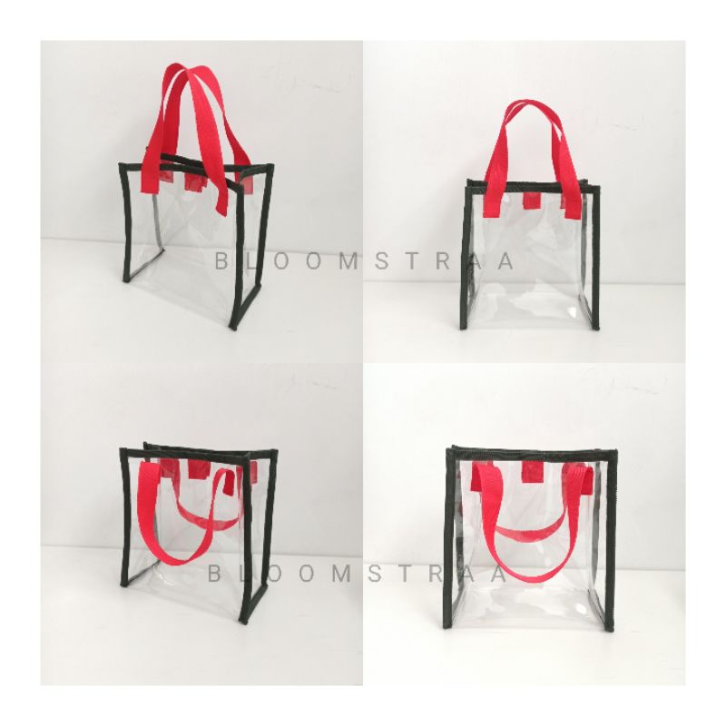 [CICELY] Tas Hampers Mika PVC Souvenir Bag Christmas Natal Clear Xmas Goodie Bag