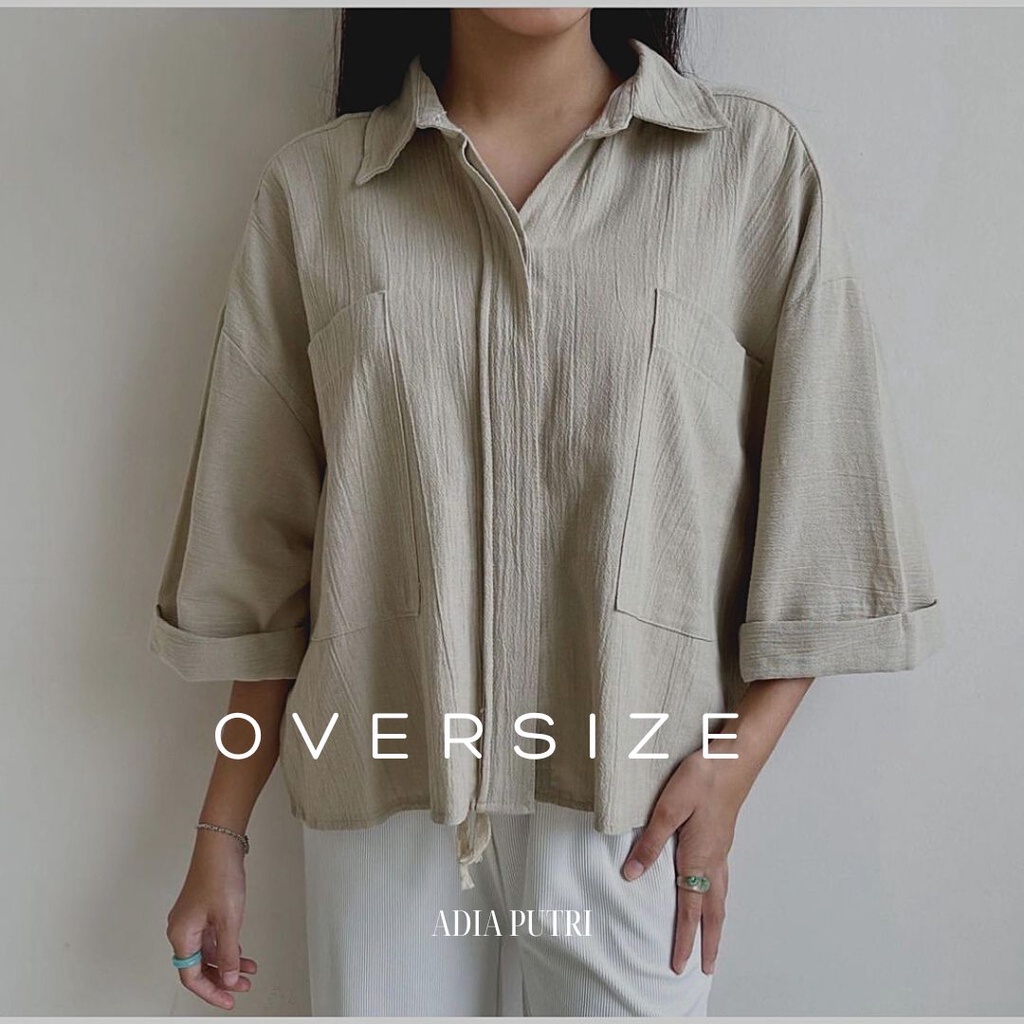 ZAVILA SHIRT CROP TOP RAYON CRINKLE