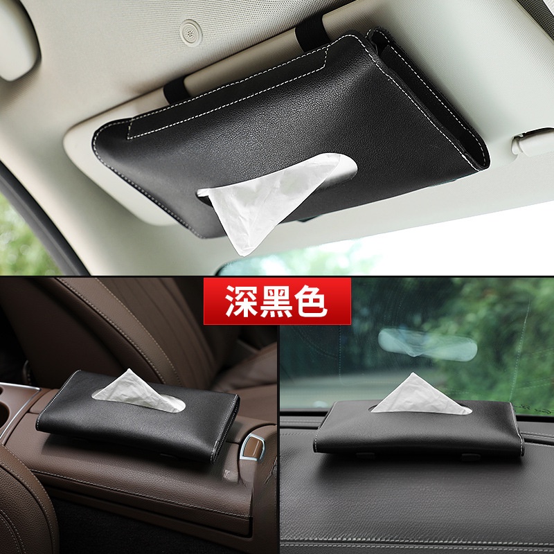 Box Handuk Kertas sun visor Mobil, Laci Kertas Belakang Jok Mobil, cover Handuk Kertas Kulit Mobil