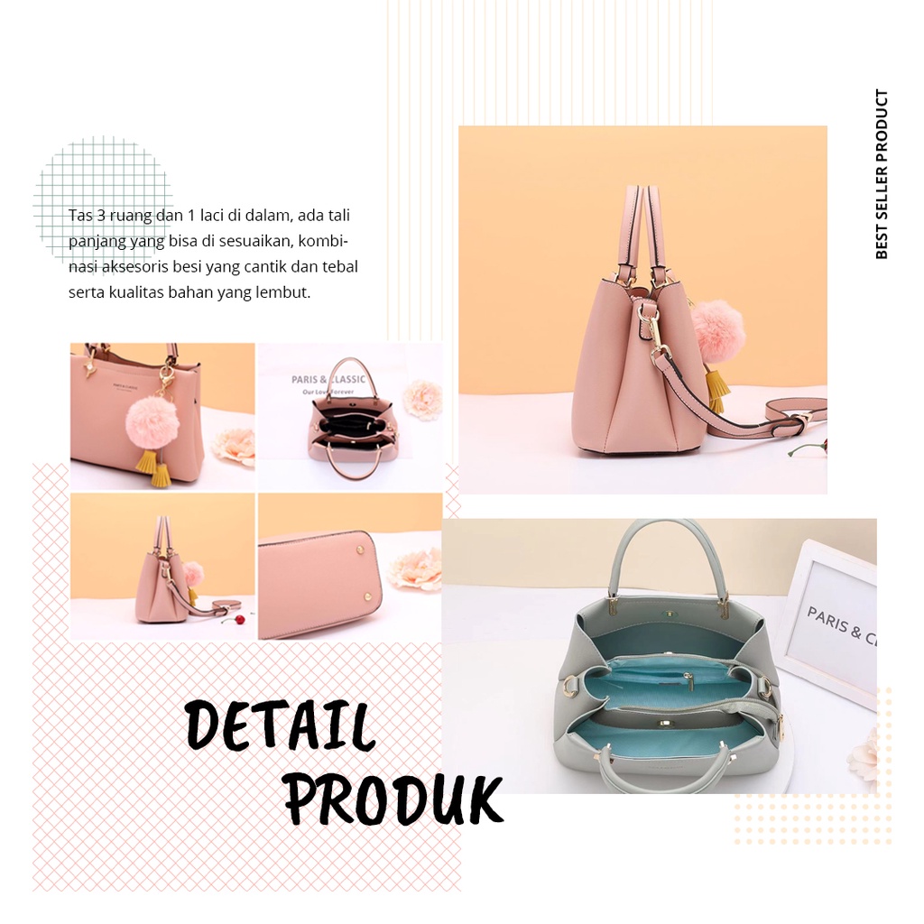 FITBAGS Tas Import Wanita Tas Jinjing - Paris &amp; Classic 98941