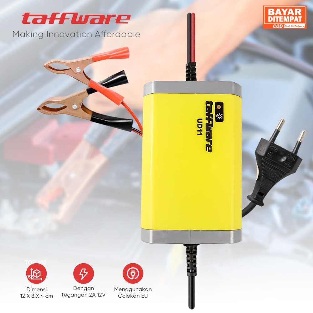 ( ORI ) Taffware Charger Aki Mobil Motor Lead Acid 12V 2A - UD11