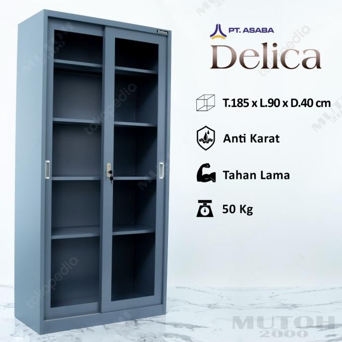 

TERBAIK LEMARI ARSIP FILLING CABINET DELICA - PINTU KACA SLIDING GESER DISCOUNT