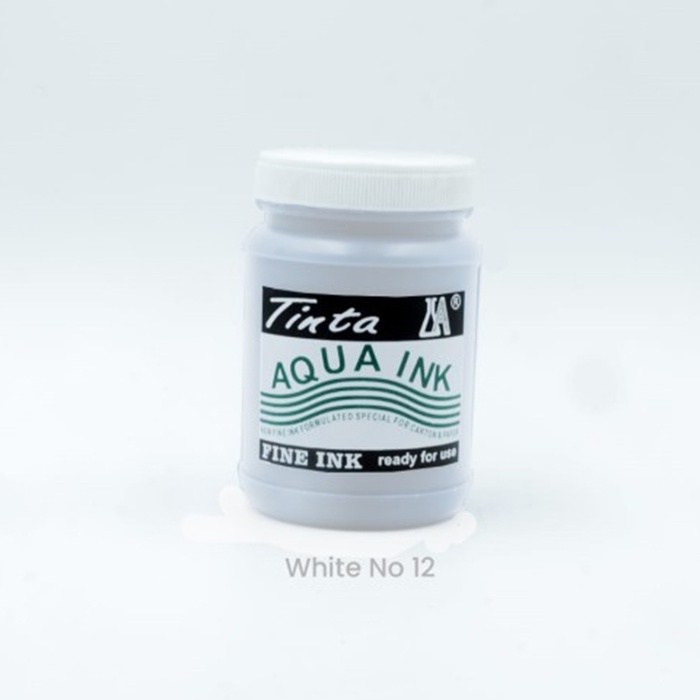 Cat Sablon Kardus, Kertas & Styrofoam Aqua Ink - 1/2 Kg  - Warna Putih