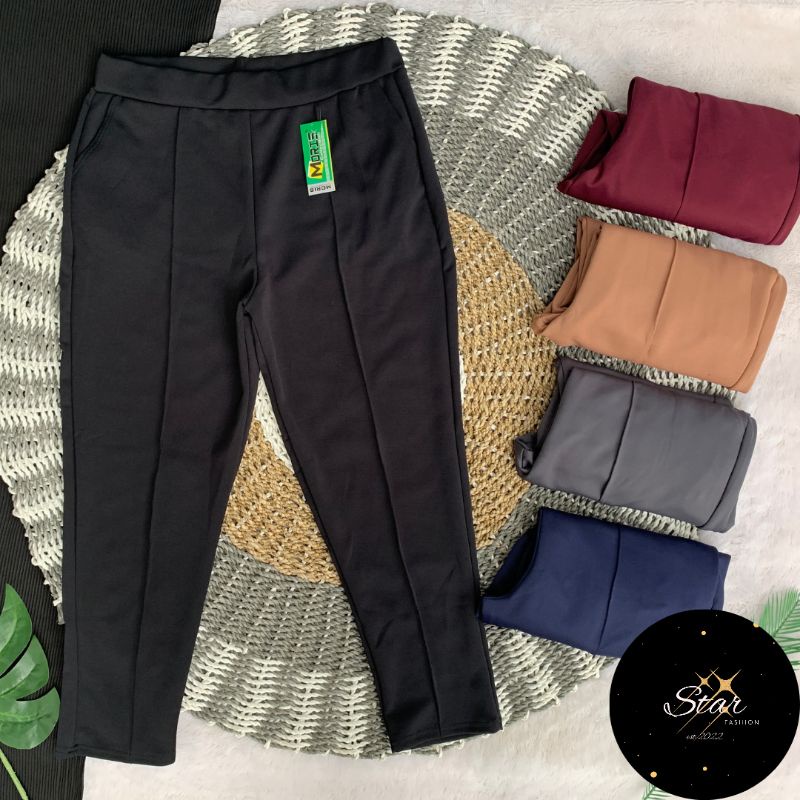 CELANA PANJANG JUMBO BIG SIZE WANITA SCUBA BAWAH PENSIL CELANA JUMBO KARET CEWEK CELANA LEGGING JUMB