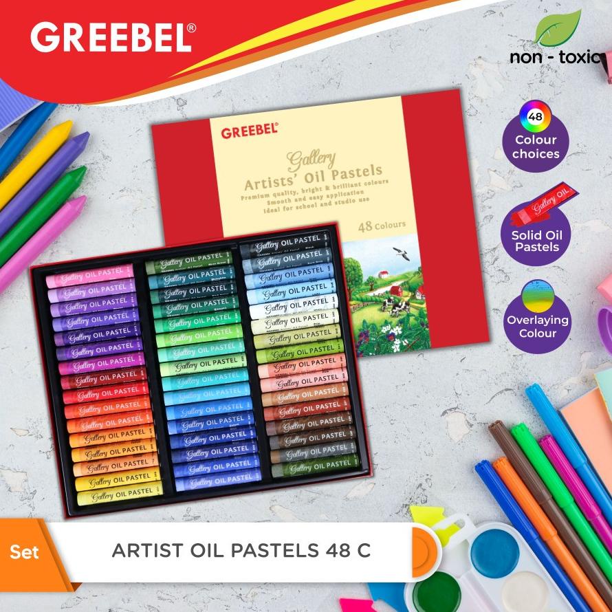 

GREEBEL ARTIST OIL PASTEL 48C (48 WARNA) / CRAYON KRAYON OIL PASTEL ART UNTUK SEKOLAH ANAK & PROFESSIONAL / CRAYON GREEBEL TIDAK BERACUN SUDAH TERUJI NON TOXIC DENGAN HEXAGONAL GRIP TERLARISS...,,,,,